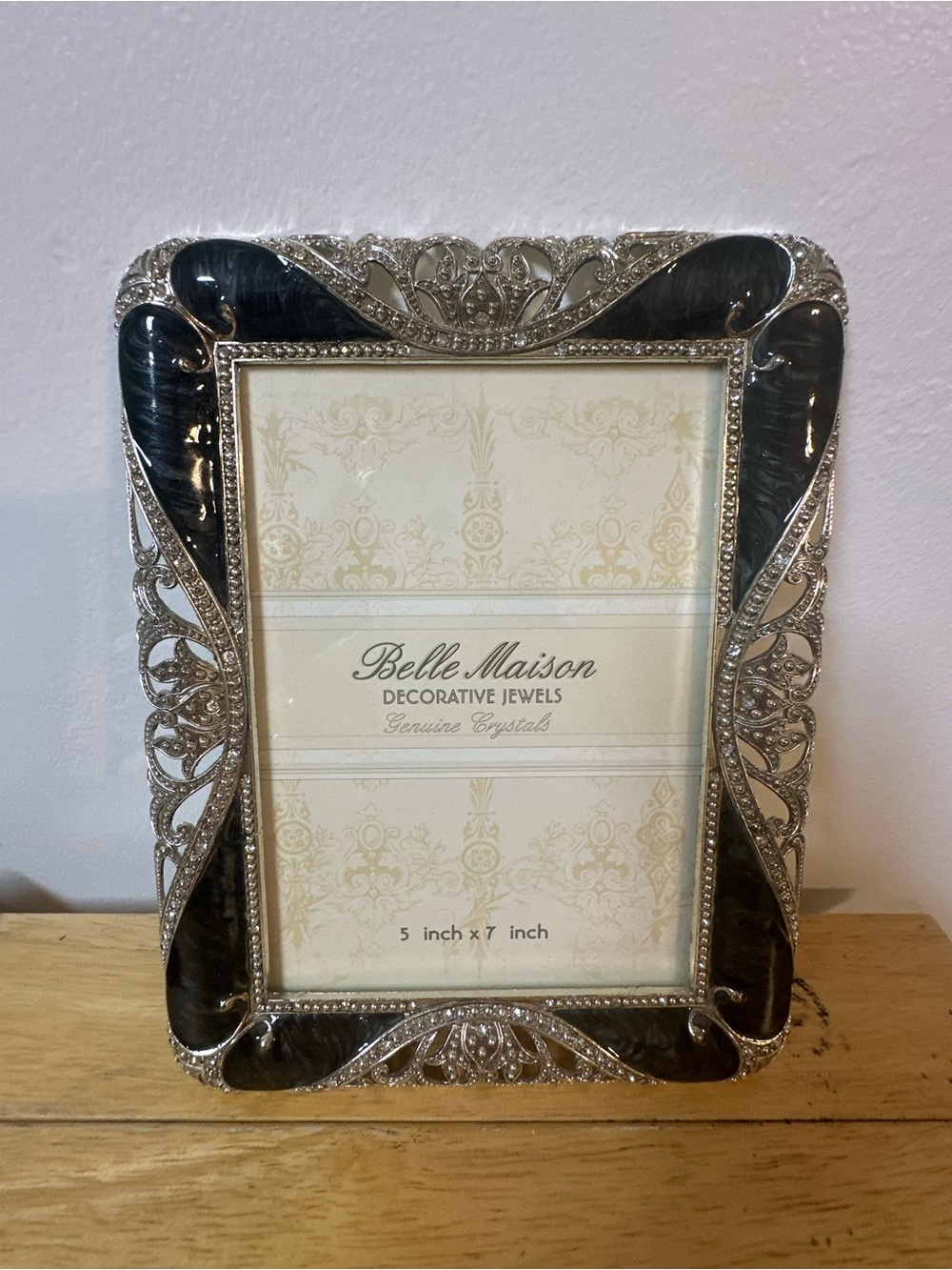 Belle Maison Silver and Black Ornate Picture Frame